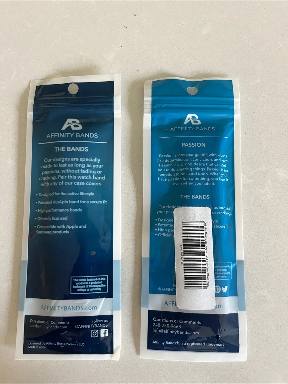 Two Affinity Bands for Smart Watch.